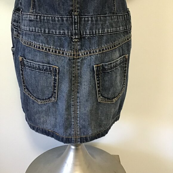 Esprit Short Sleeve Drop Waist Denim Mini Dress Size 8 - Picture 6 of 14